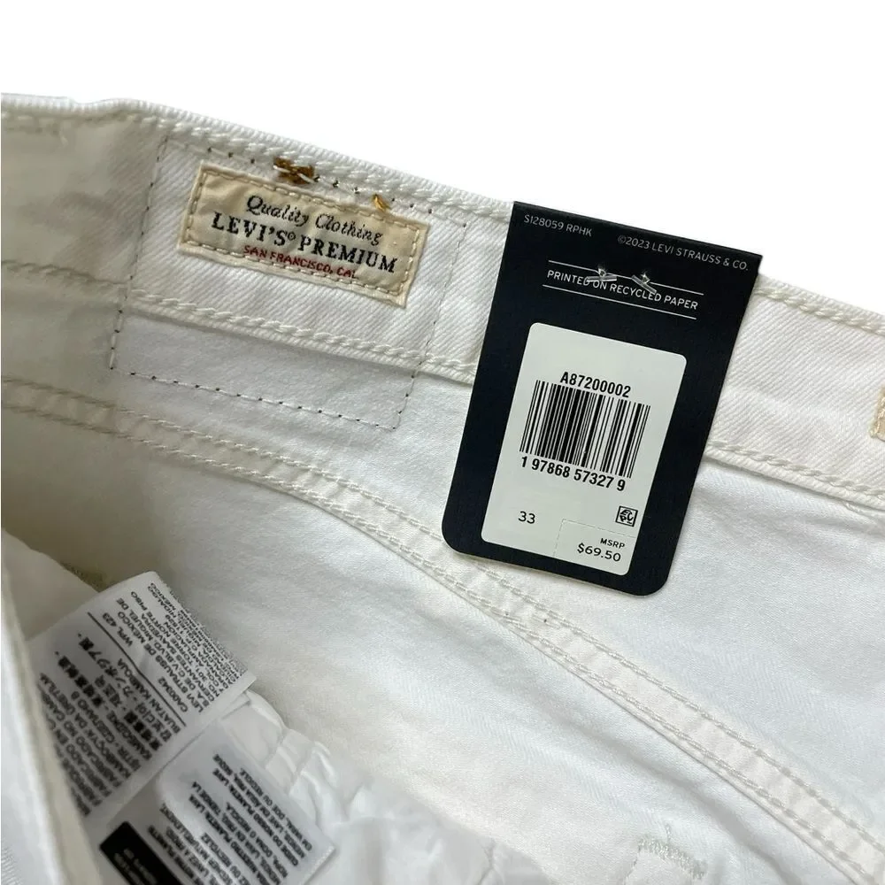 Ribcage Bermuda Women's Shorts Sour - White Size 33